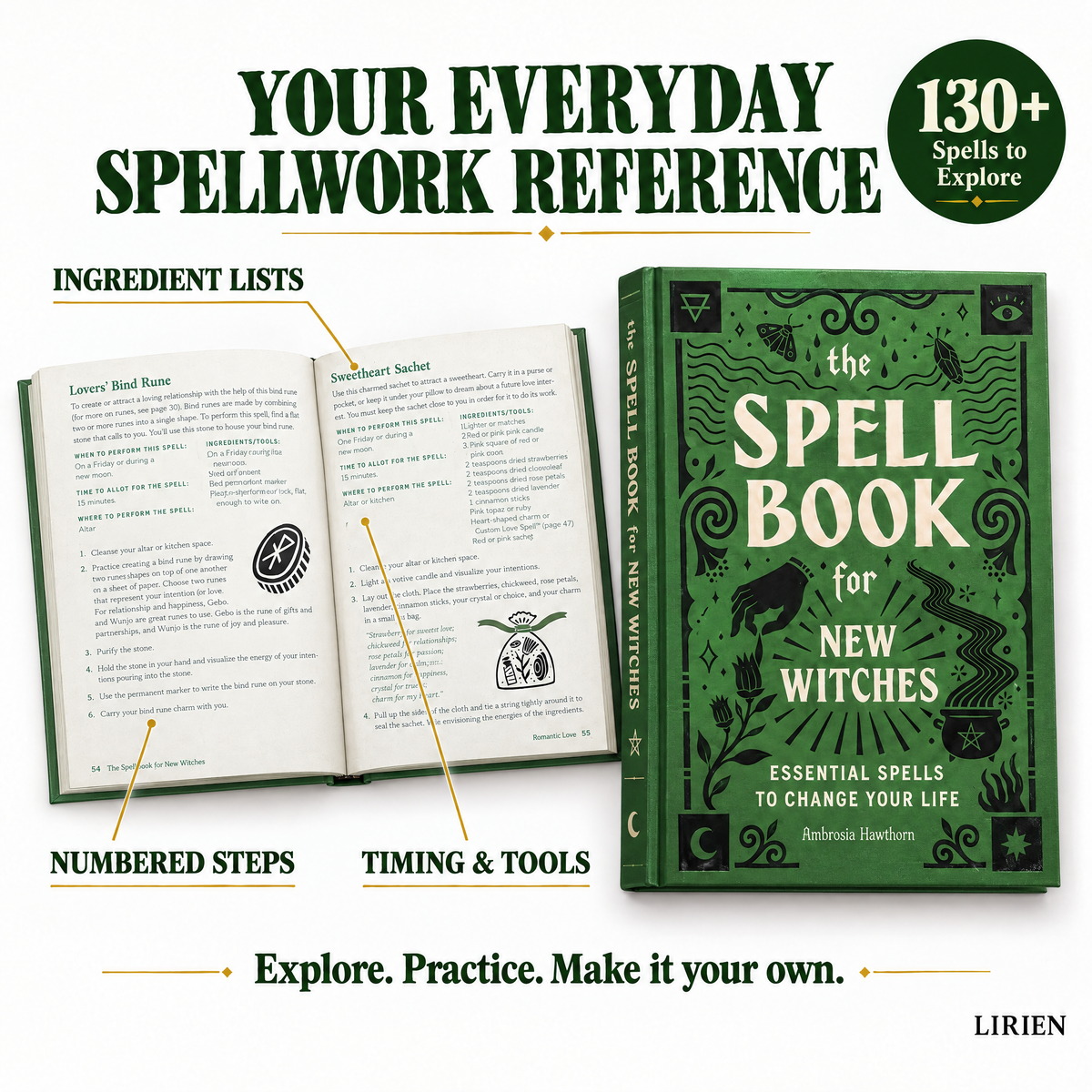 LIRIEN™ — The Spell Book for Witches (Hardcover Edition)