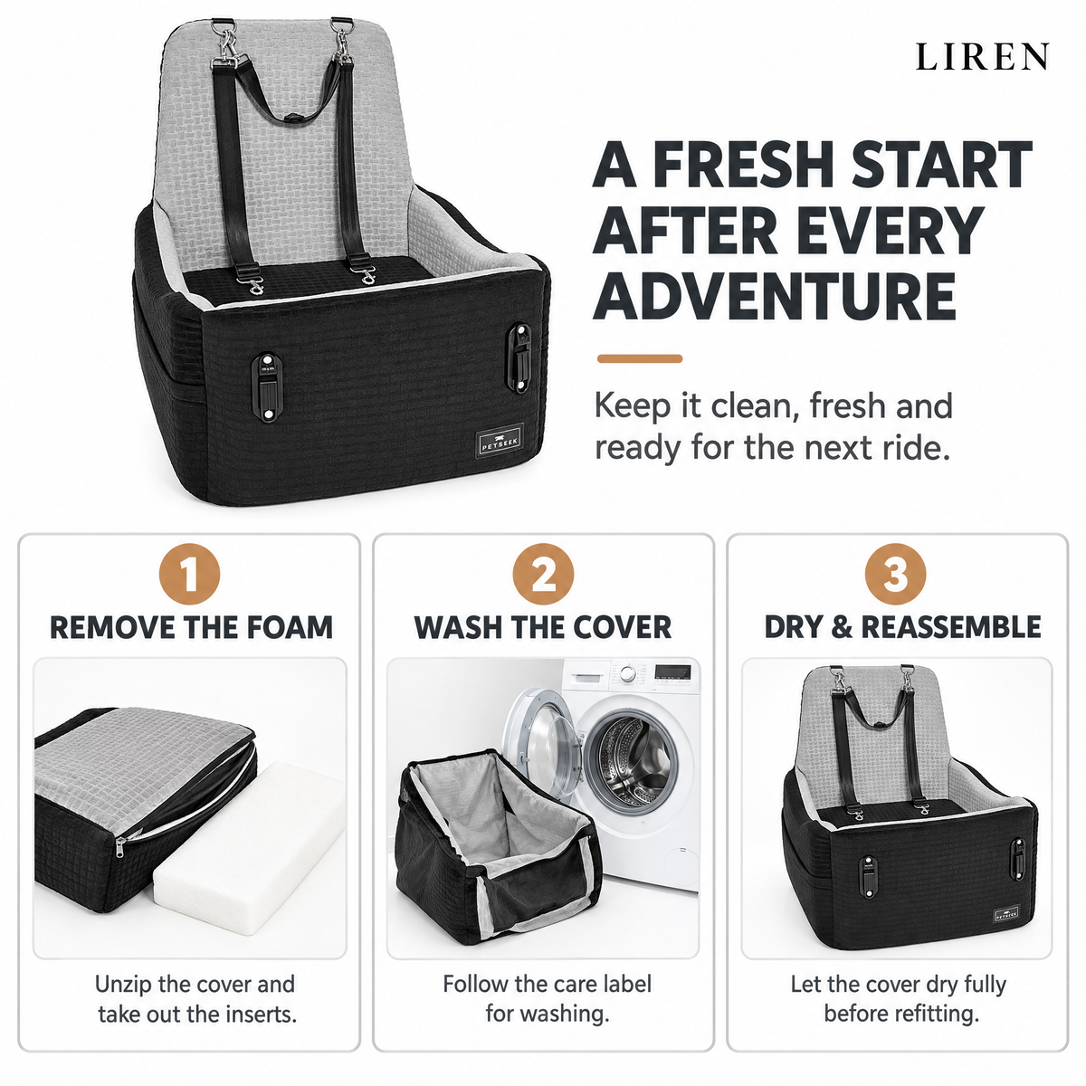 LIREN™ — CozyRide Dog Car Seat