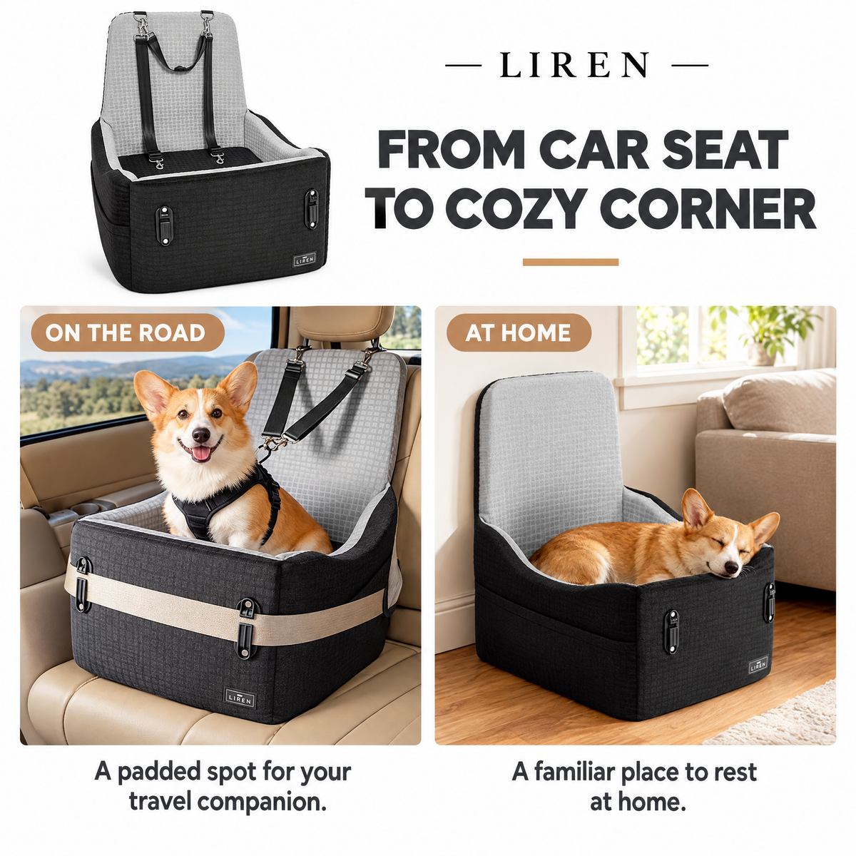 LIREN™ — CozyRide Dog Car Seat