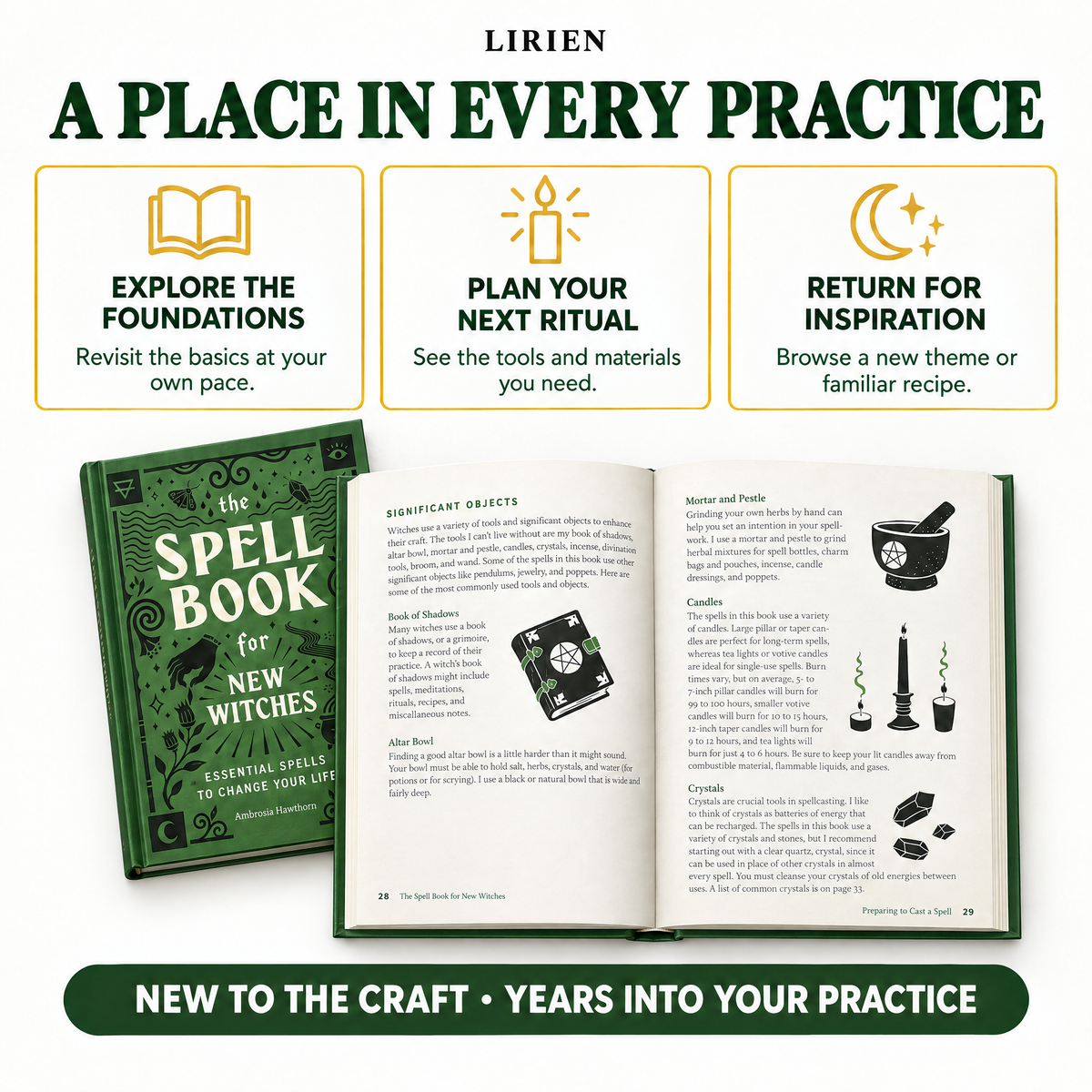 LIRIEN™ — The Spell Book for Witches (Hardcover Edition)